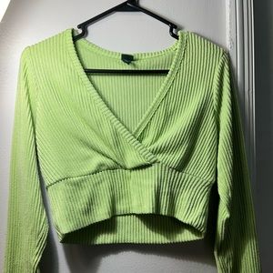 green target soft crop top